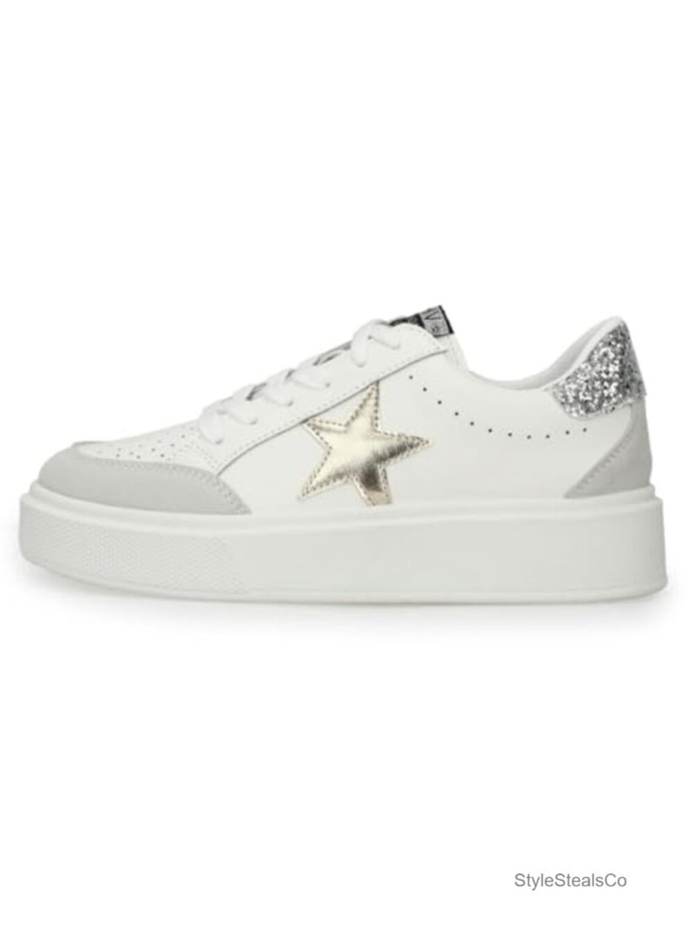 Platform Sneakers Low Top Lace Up Cushioned Walking Shoes